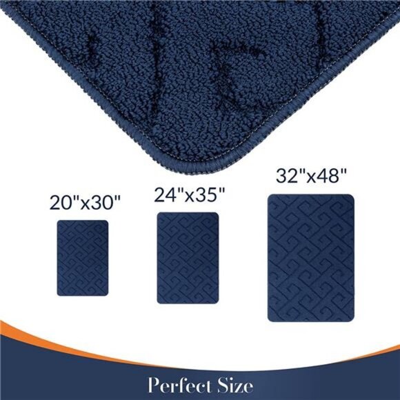 Front Door Mat for Entrance (20"x32"Navy Blue) Machine Washable Entryway Rug - Picture 6 of 6